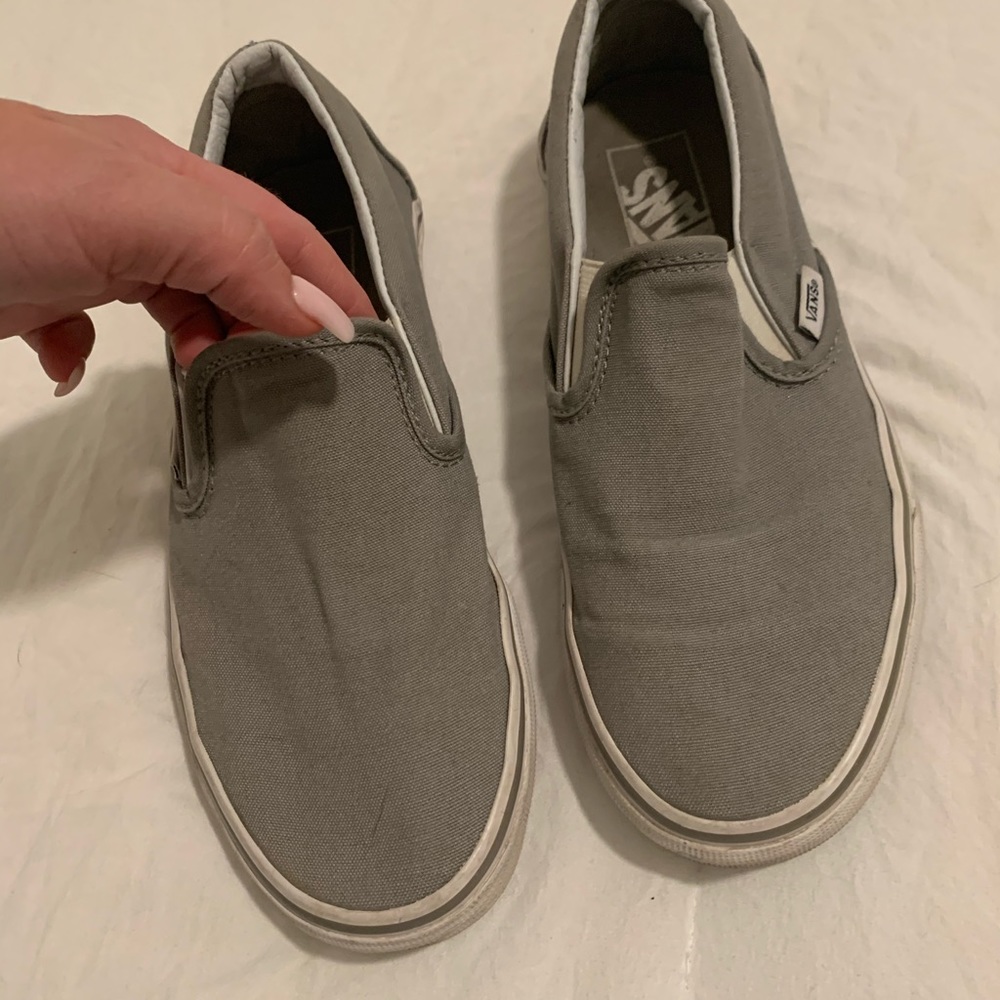 grey VANS (like-new) slip-on shoes